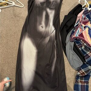 Black and White Graphic Dress